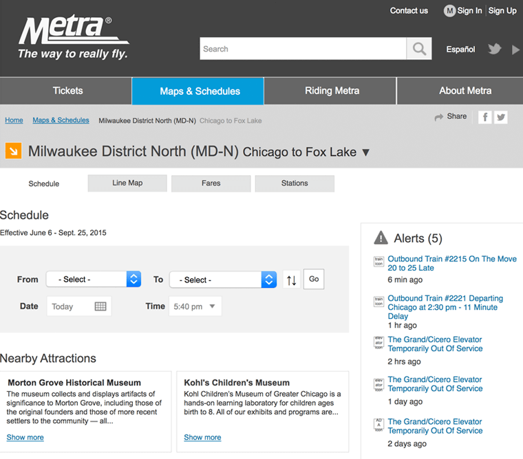 Milwaukee District North: Schedule Finder