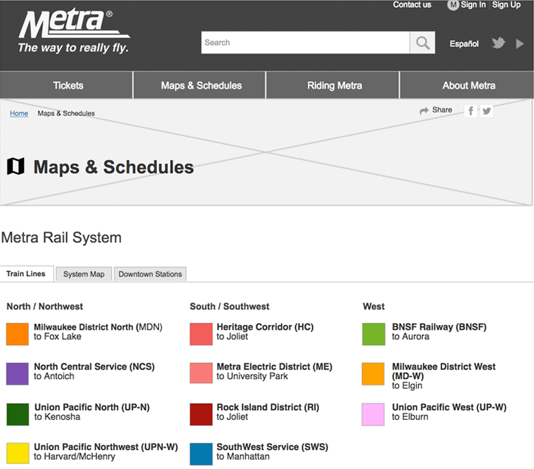 Maps & Schedules Landing