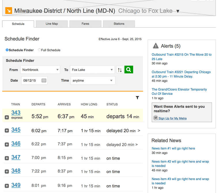Milwaukee District North Full Schedule