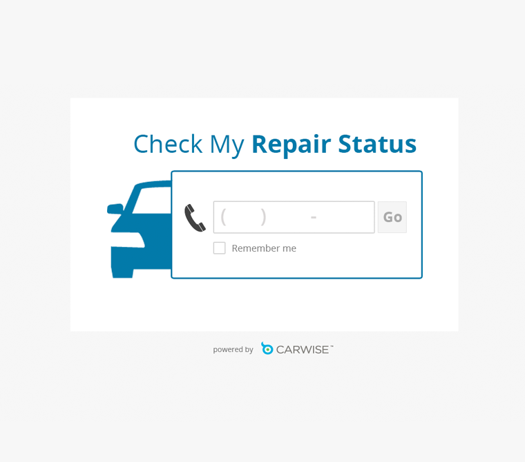 Check Repair Status - Entry