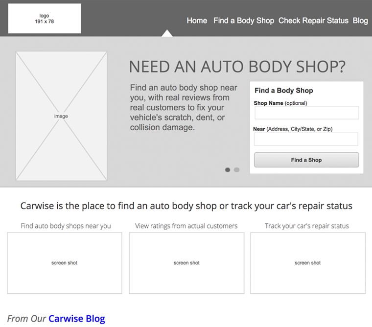 Carwise Homepage