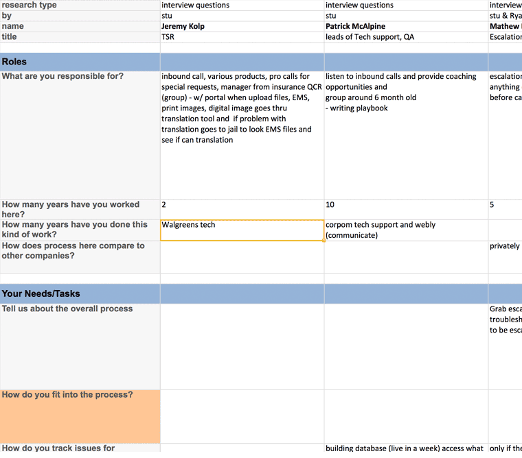 Customer Service Center Contextual Inquiry