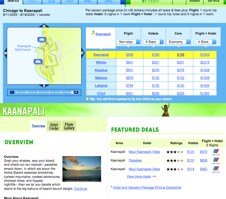 Kaanapali screen shot